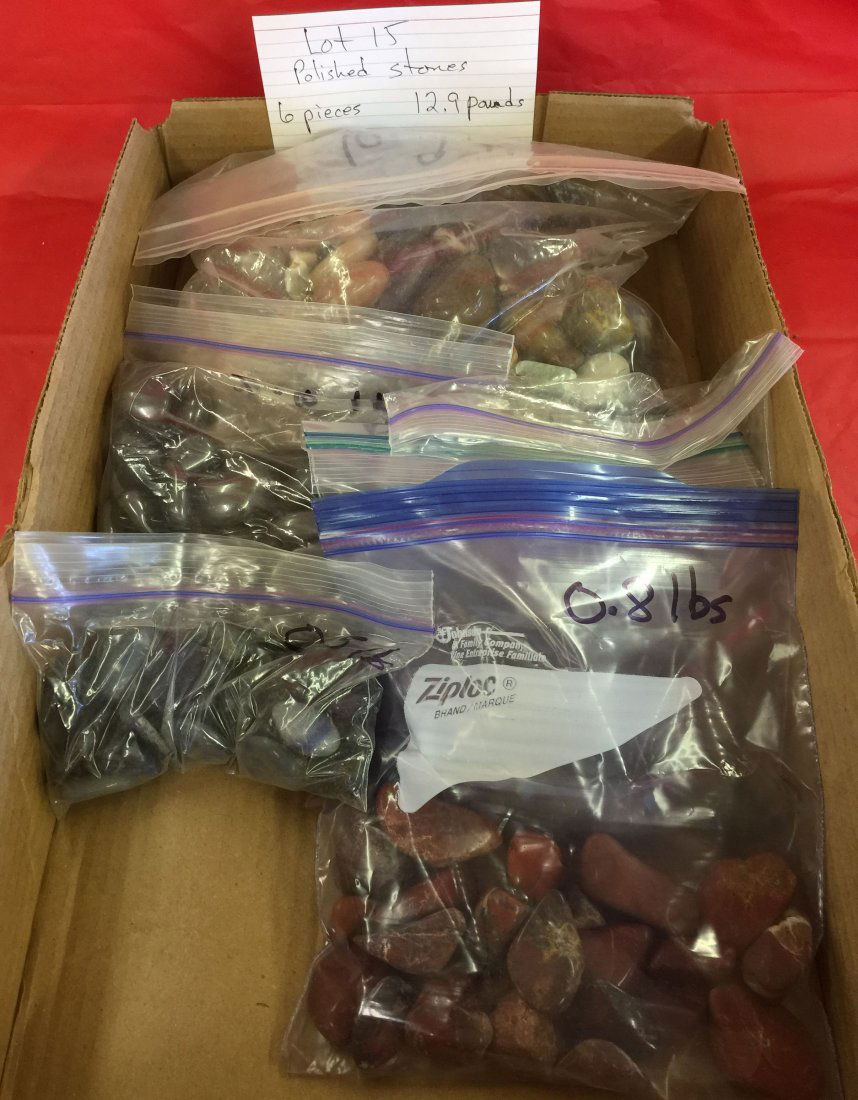 12.9 LBS POLISHED STONES, 6 BAGS (1 of 2)