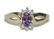 2161: 0.75 CT AMETHYST & DIA 2.30 GR 10K GOLD RING.