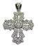 2403: 5.CT LAB W,SAPPH 21 GR SILVER CROSS PENDANT.