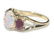5103: 2.30 CT DIA RUBY & OPAL 3 GR 14K GOLD RING. - 2