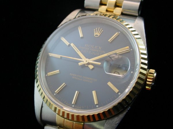 ROLEX 18K/STEEL DATE JUST WATCH.