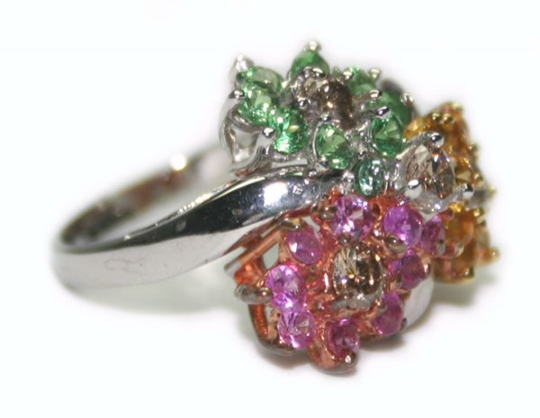 4.CT DIA & GEM. 7GR 14K GOLD RING. - 2