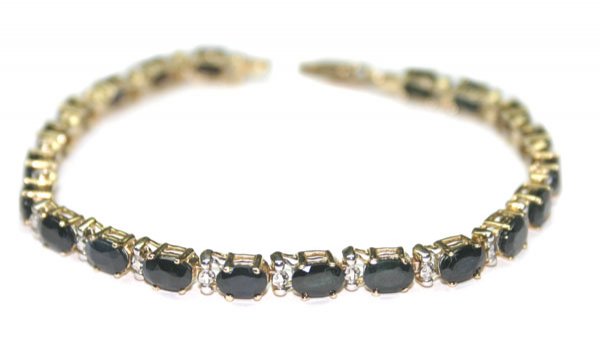 20 CT NATURAL SAPHIRE 11GR 14K Y/G BRACELE.