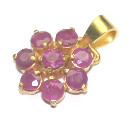 1,50 CT NATURAL RUBY 14KT GOLD PENDANT.