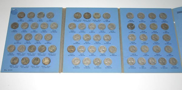JEFFERSON NICKEL COLLECTION 1938 to 1961 .