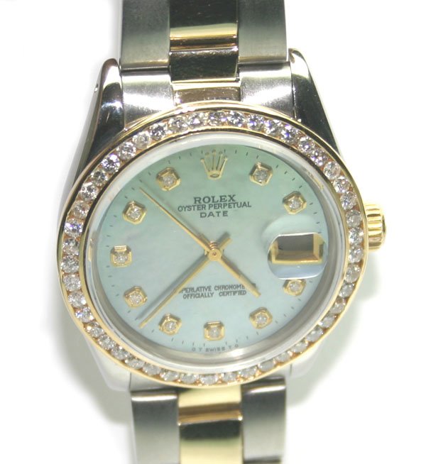 ROLEX OYSTER PERPETUAL 18K/STEEL DIAMOND MAN'S