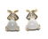 3003: 1.50 CT DIAM & AQUAMARINE 14KT GOLD EARRINGS.