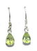 3027: 1.50 CT PERIDOT SILVER EARRINGS.