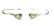 3027: 1.50 CT PERIDOT SILVER EARRINGS. - 2