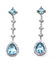 2118: 6.CT LAB SAPPH & B.TOPAZ SILVER EARRINGS