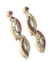3002: 4 CT DIAMOND & RUBY 14KT GOLD EARRINGS. - 2