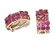 2188: 8,CT RUBY 14 KT GOLD EARRINGS 7 GR .
