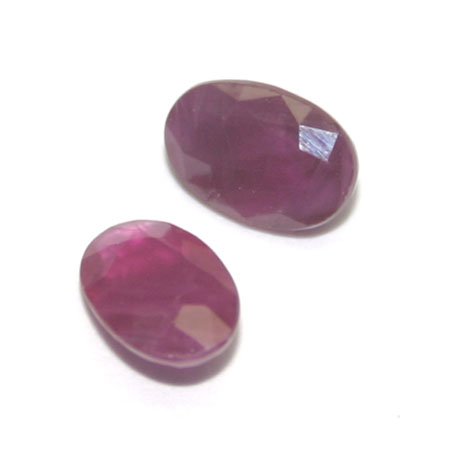 1, CT PAIR OF NATURAL RUBY .