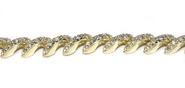 1.50 CT DIAMOND 14KT GOLD BRACELET 14GR . - 2