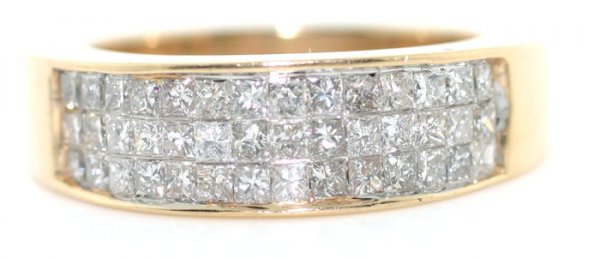 GENUINE 1.50 CT DIAMONDS 6.8 GR 14K GOLD RING .