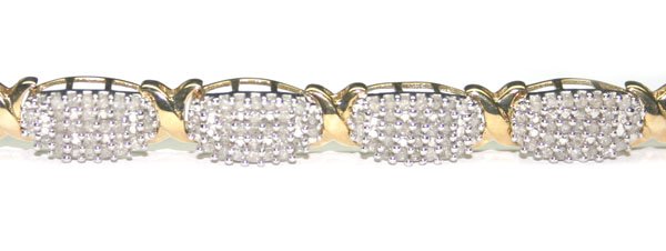 4.30 CT DIAMOND 13 GR 10kt GOLD BRACELET. - 2