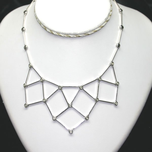 1.50 CT DIAMOND 20 GR 14 kt GOLD NECKLACE .