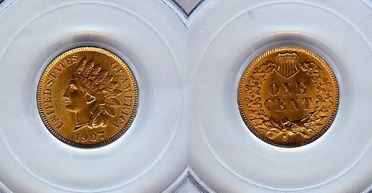 1907 MS-65 RD PCGS