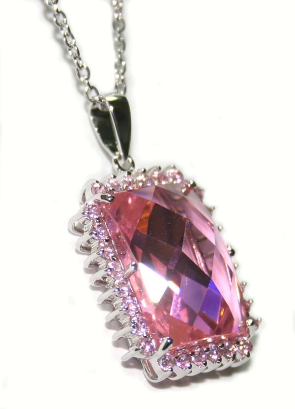 30.CT LAB P.SAPPHIRE SILVER PENDENT. - 2