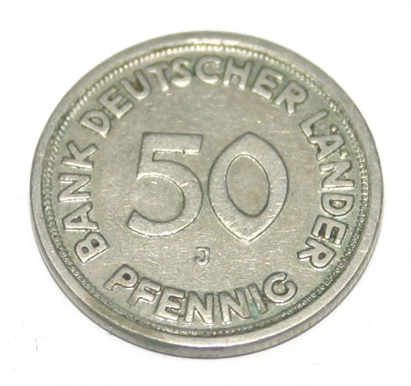 GERMANY 50 PFENNIG 1949 .