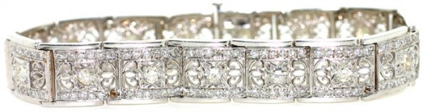 GENUINE 7,CT DIAMOND 18KT GOLD BRACELET 32.50 GR - 2