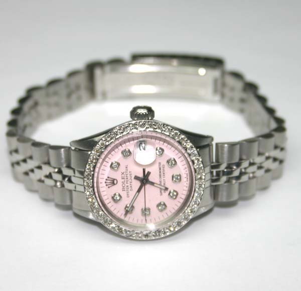 ROLEX DIAMOND DAIL & BEZEL SS LADY'S DATE JUST WA