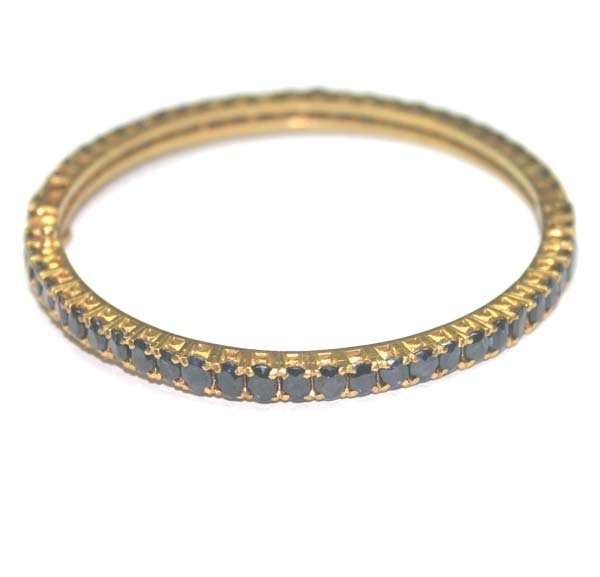17 CT SAPPHIRE 14K GOLD BANGLE 12.10 GR . - 2