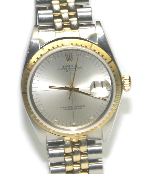 ROLEX TWO -TONE 14K STEEL DATE MAN'S WATCH