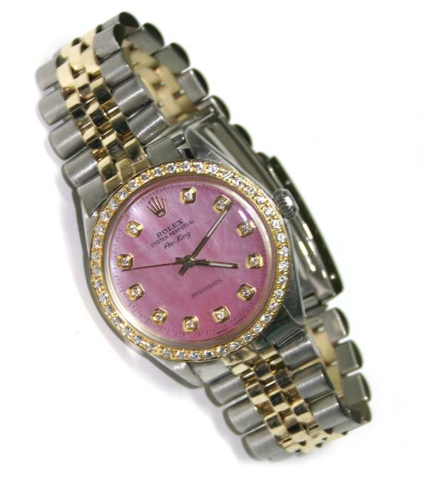 MAN'S ROLEX DIAMOND DIAL & BEZEL 18K-STEEL AIR K