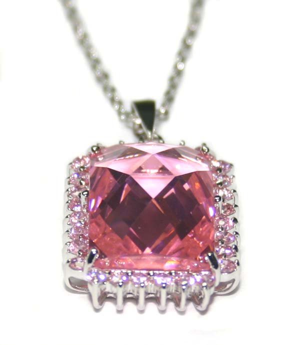 30.CT LAB P.SAPPHIRE SILVER PENDENT.