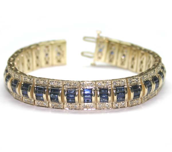 19.50 CT DIAMOND & SAPPHIRE 14KT 50.50 GR GOLD B
