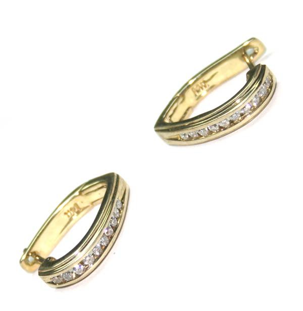 0.60 CT DIAMOND 14K GOLD EARRINGS,