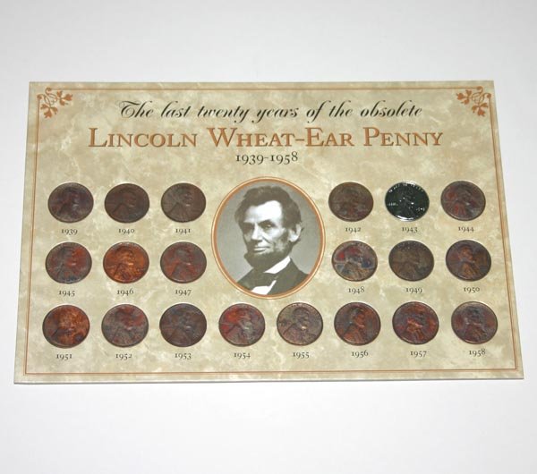 LINCOLN WHEAT - EAR PENNY 1939-1958
