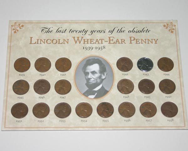 LINCOLN WHEAT - EAR PENNY 1939-1958