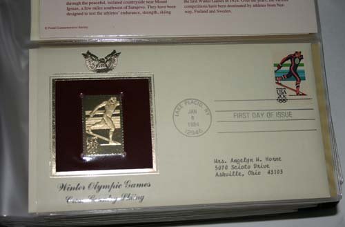 GOLDEN REPLICAS OF U.S STAMPS 22KT .20 PAGES . - 5