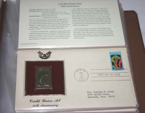 GOLDEN REPLICAS OF U.S STAMPS 22KT .20 PAGES . - 7
