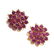 3092: 6,CT RUBY 14K GOLD EARRINGS .