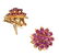 3092: 6,CT RUBY 14K GOLD EARRINGS . - 2