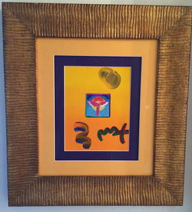 Original Peter Max "Angel" Painting: Original hand painted Peter Max 2010On paper. Fully framed. Excellent condition.Frame: 22" x 25" Image 8" x 11"This insures at $9000 +