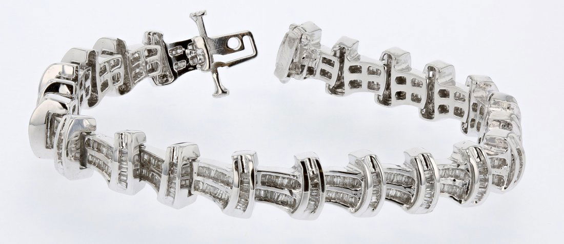 One, 14K White Gold Diamond Bracelet, DIA 5.48CT (1 of 5)