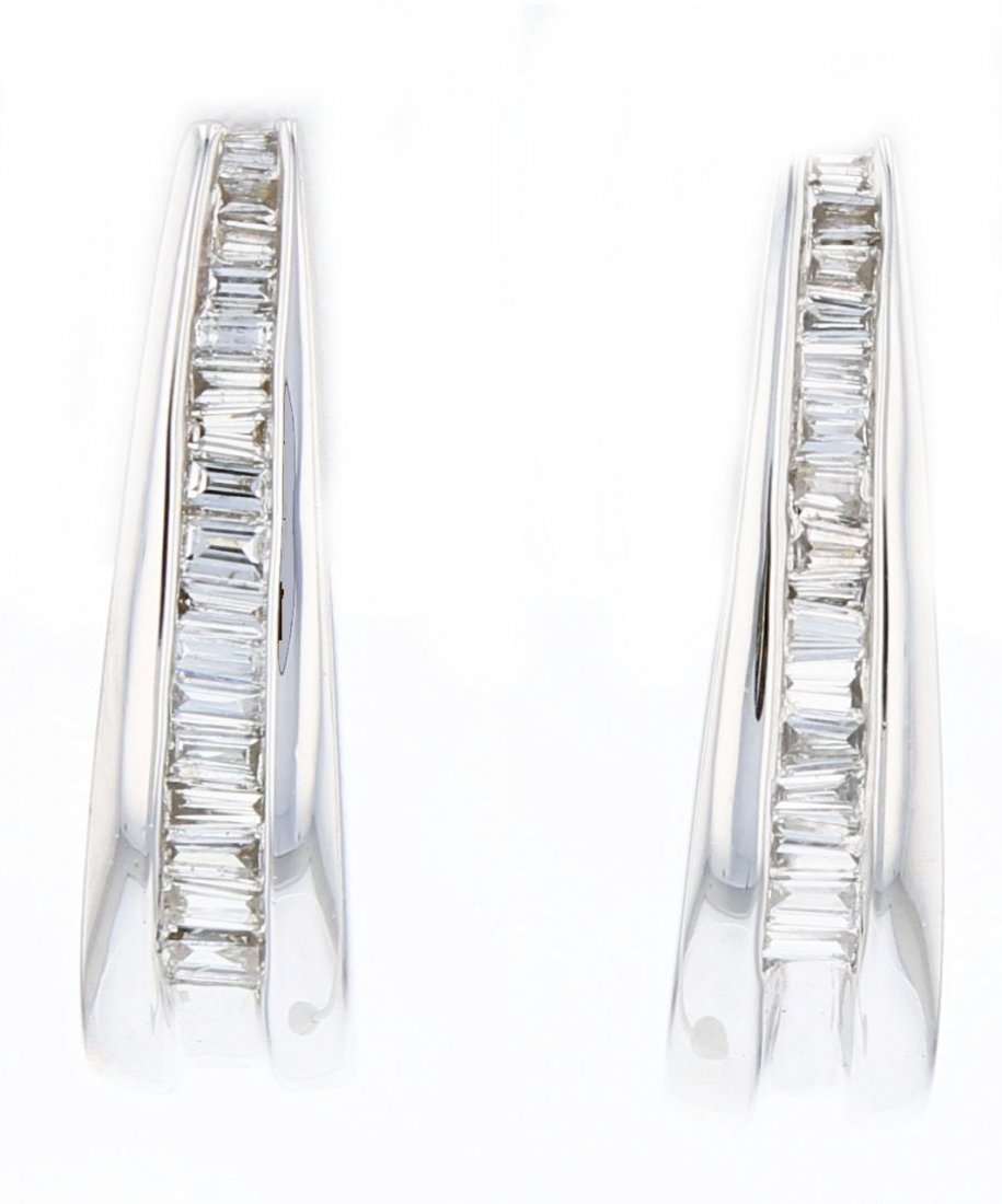 14k white gold diamond earrings, DIA 0.58CT (1 of 5)