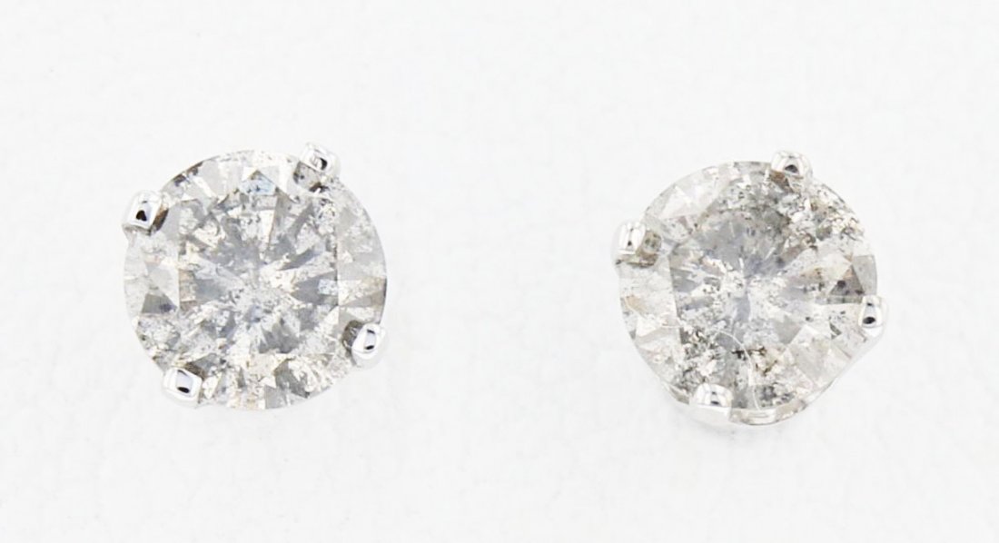 14k white gold diamond earrings, DIA 0.80CT (1 of 5)