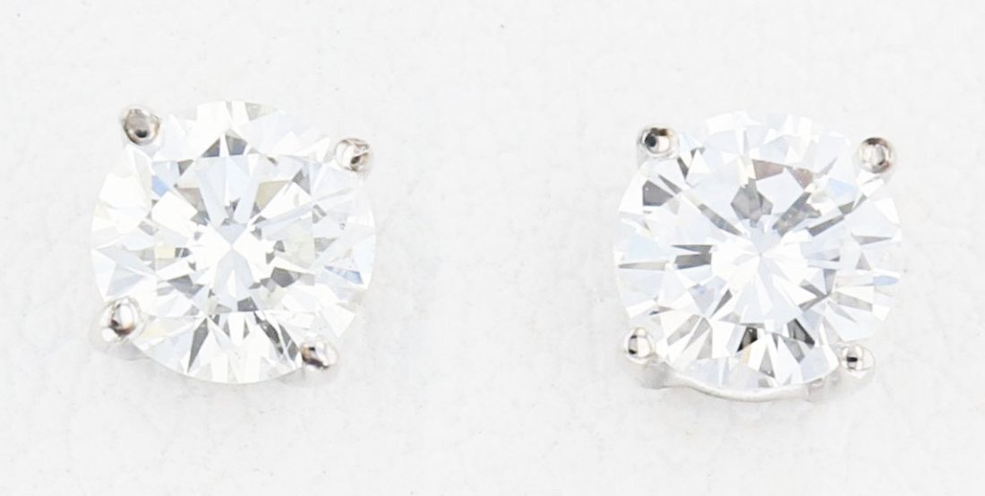 14k white gold diamond earrings, DIA 1.03CT (1 of 5)