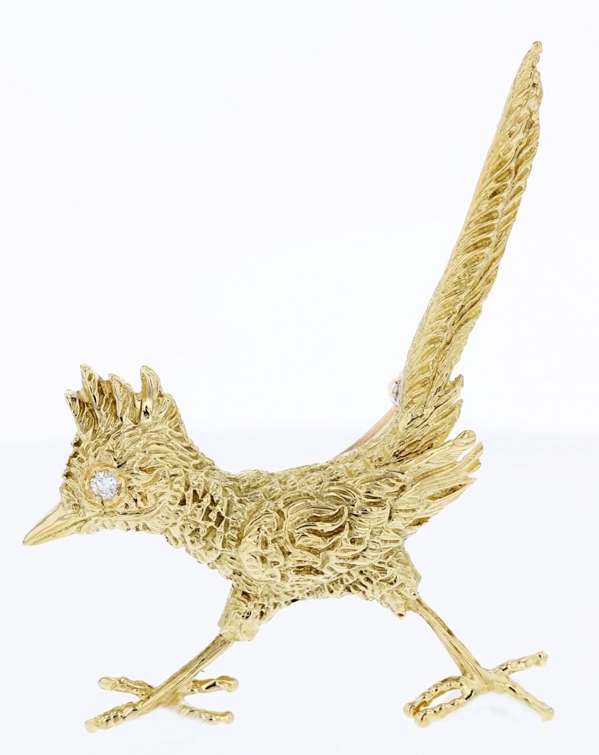 18k yg diamond brosche. DIA 0.06CT (1 of 4)