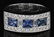 18k white gold diamond ring, RND 0.58CT, BGT0.39CT,