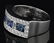 18k white gold diamond ring, RND 0.58CT, BGT0.39CT, - 2