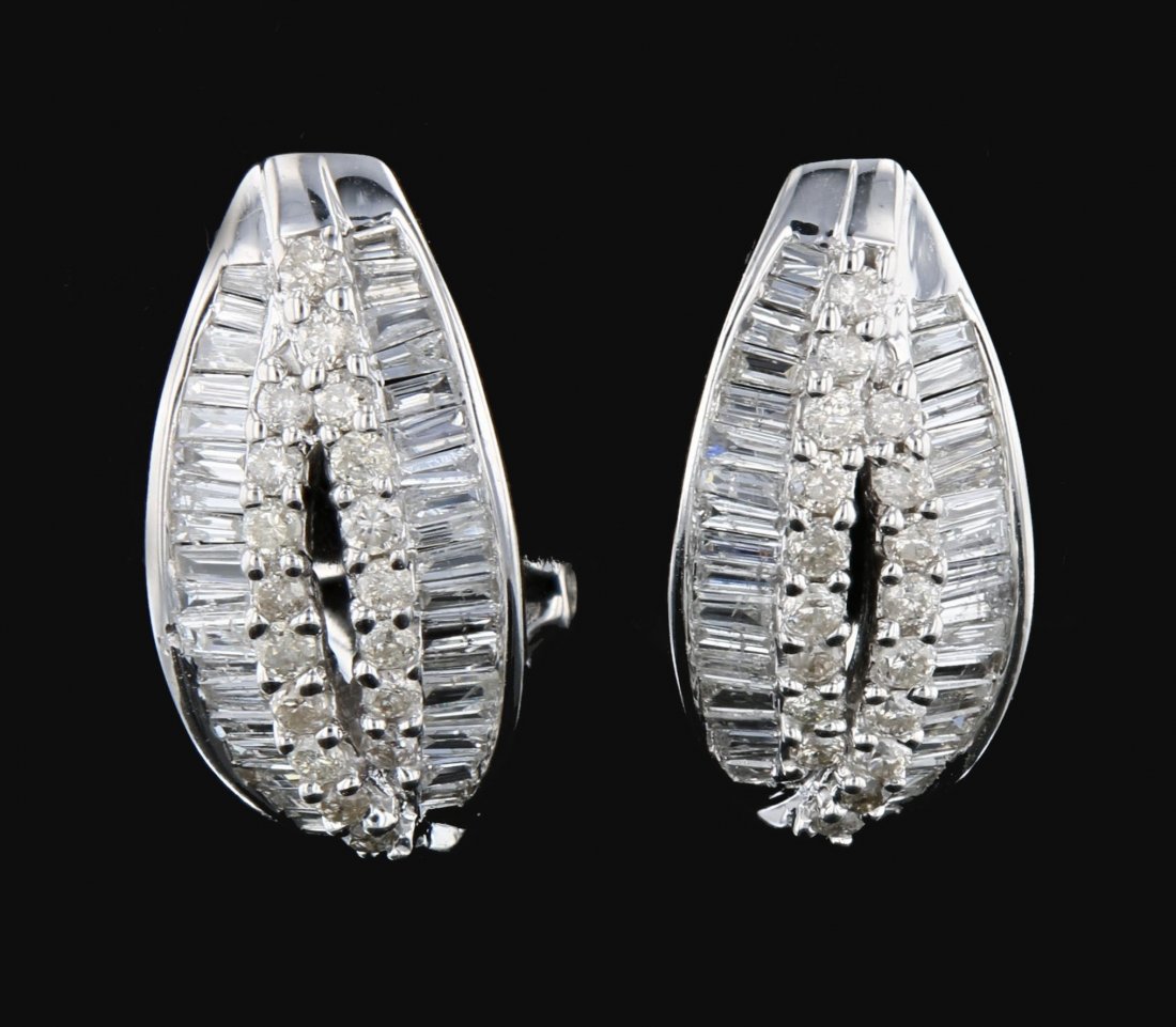 14k Gold, 1.18CT Diamond Earrings (1 of 3)