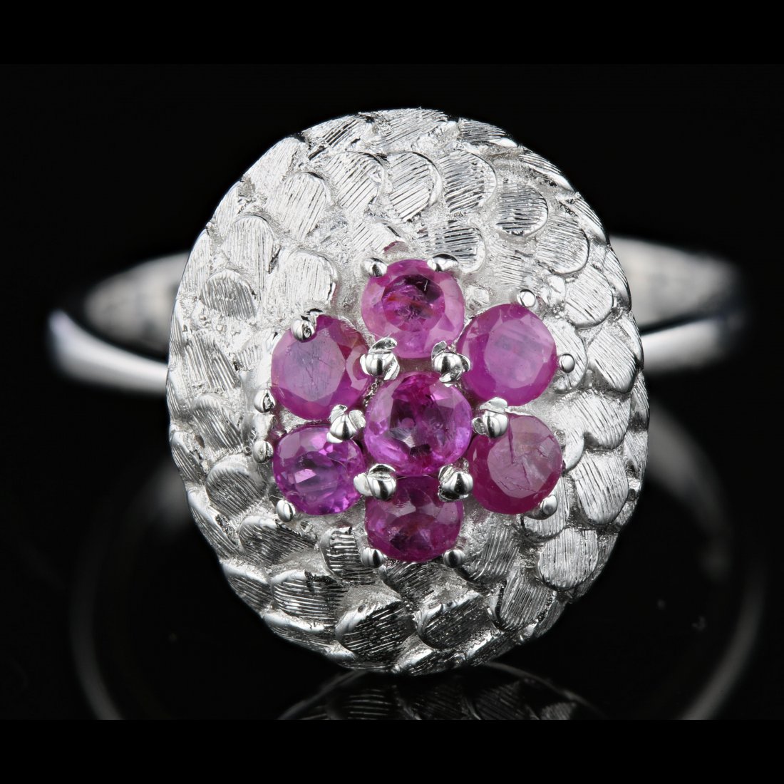 18k white Gold, 0.98CT Ruby Ring (1 of 4)