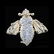 14k Yellow Gold, 0.27CT Diamond Brooch