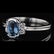 14k White Gold 0.63CT Aquamarine & 0.10CT Diamond Ring - 2